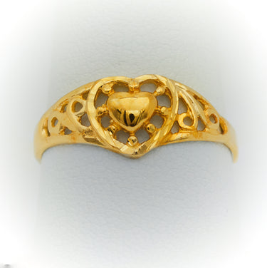 Anillo Corazon de Oro